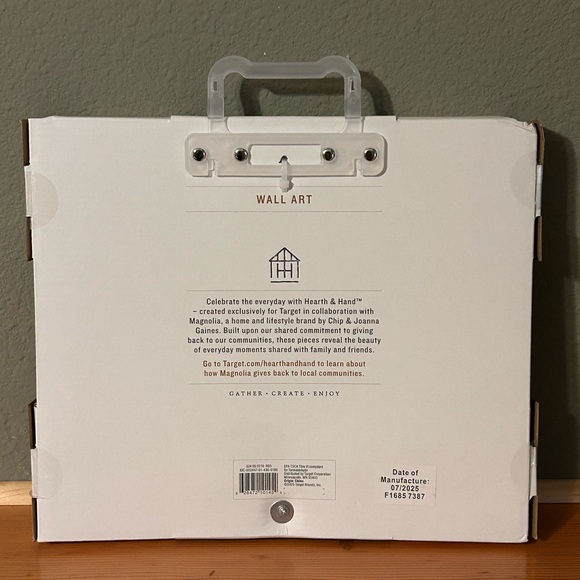 Hearth & Hand Brown Framed Watercolor Evergreen Wall Art - Picture 9 of 9